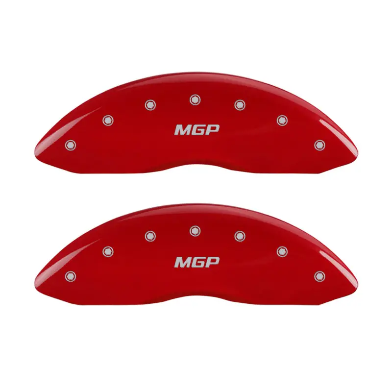 Mgp Front & Rear Engraved Caliper Covers – Red Finish With Silver Highlighting 1