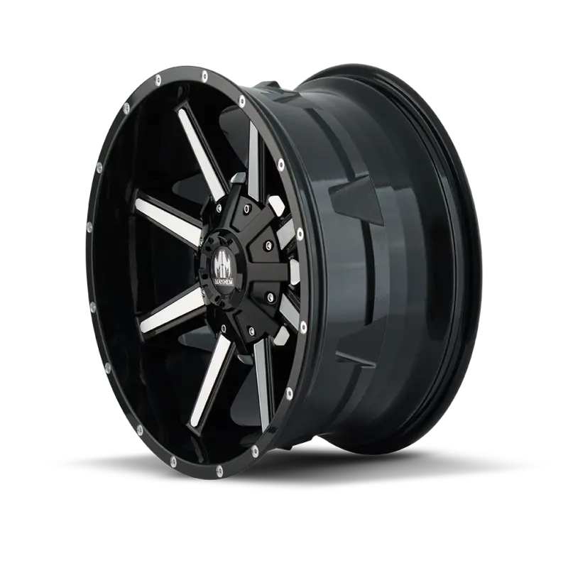 Mayhem Arsenal 22X12 Black & Machined Face Wheel 2