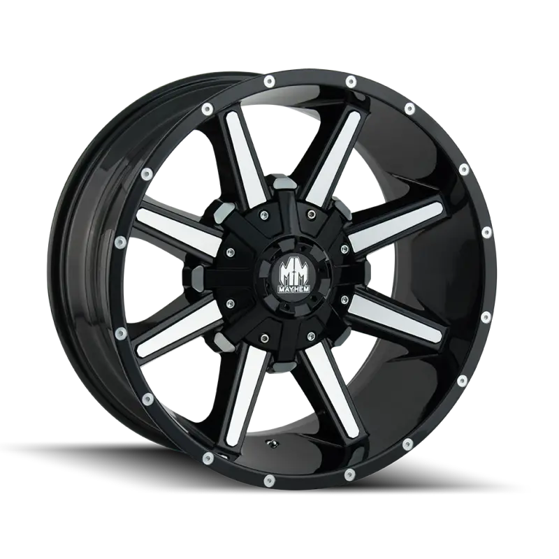 Mayhem Arsenal Forged Wheel: 20X9 Inches, 5X127 Bolt Pattern, 0Mm Offset, 87Mm Hub, Black/Machined Face 1