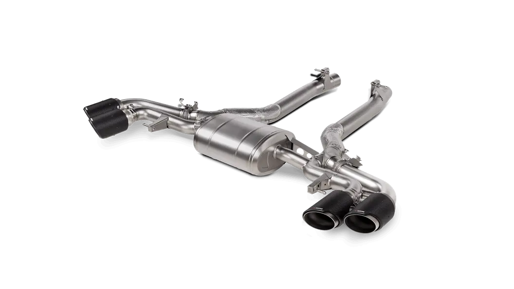 Akrapovič Titanium Slip-On Exhaust With Carbon Fiber & Titanium Tips For 2020–2024 Bmw X5 M And X6 M 1