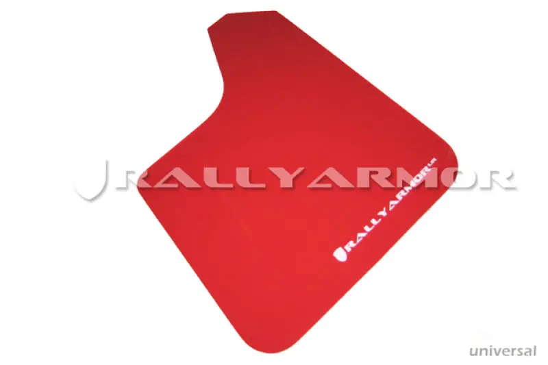 Rally Armor Ur Series Universal Mud Flaps – Red With White Logo (Hardware Not Included) 1