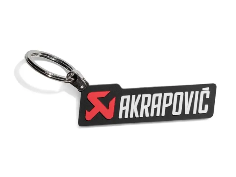 Akrapovic Horizontal Metal Keychain – Branded Design 1