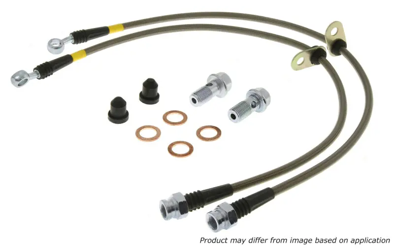 Stoptech Stainless Steel Front Brake Lines – Compatible With 2002–2012 Toyota Camry & 2004–2008 Solara 1