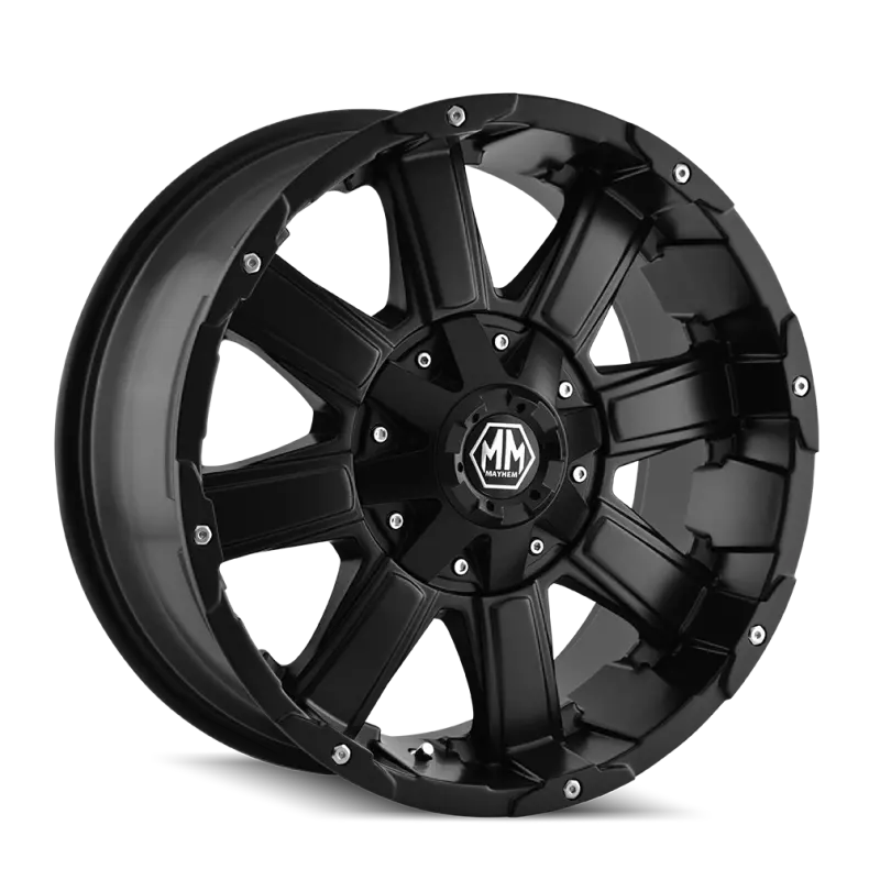 Mayhem Chaos 18X9 Matte Black Alloy Wheel – 5X114.3 Bolt Pattern, 18Mm Offset, 78.3Mm Hub Bore 1