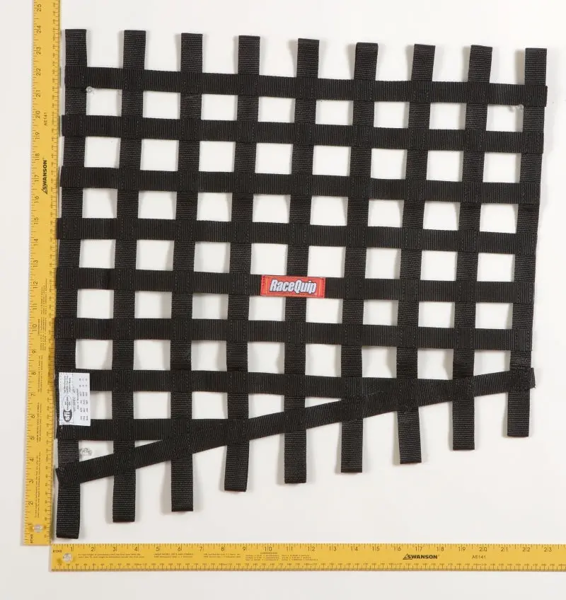 Racequip Sfi-Certified Black Drag Net – 24" X 18" X 23" Ribbed Design 1