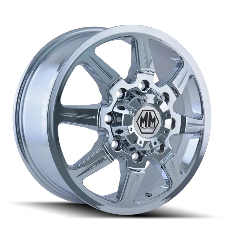 Mayhem Monstir Chrome Off-Road Wheel: 19.5×6.75, 8×165.1 Bolt Pattern, 102Mm Offset, 121.3Mm Hub Bore 1