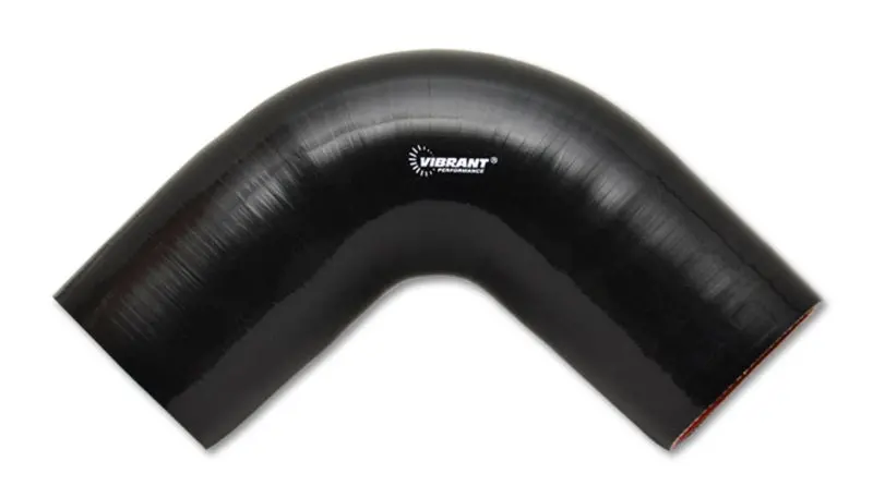 Vibrant 4-Ply Reinforced Silicone 90-Degree Elbow — 2-Inch Inner Diameter, Black 1