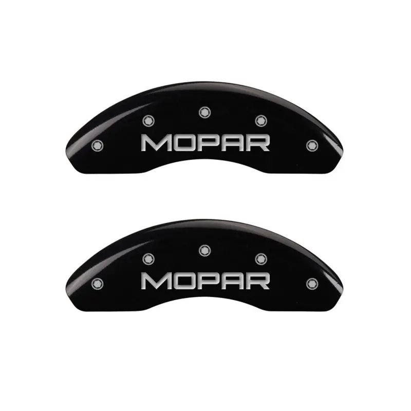 Mgp Engraved Front And Rear Brake Caliper Covers For Mopar Vehicles – Black Finish With Silver Chrome Accents 1