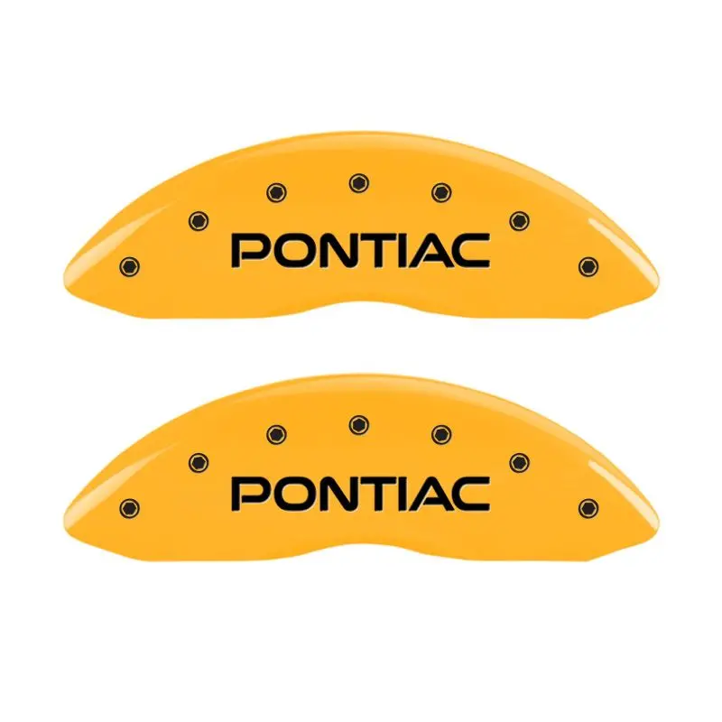 Mgp Engraved Caliper Covers – Front & Rear, Yellow Finish With Black Char, Fits 2004 Pontiac Gto 1