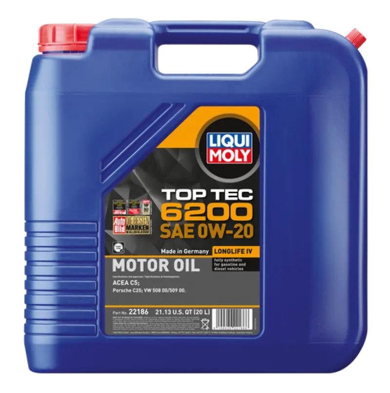 Liqui Moly Top Tec 6200 0W-20 Full-Synthetic Motor Oil – 20-Liter Drum 1