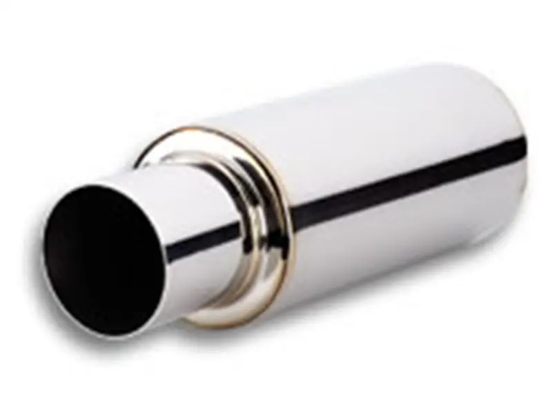 Vibrant Tpv Turbo Muffler – 23" Round Body, 3" Inlet Id, 4" Straight-Cut Round Tip 1