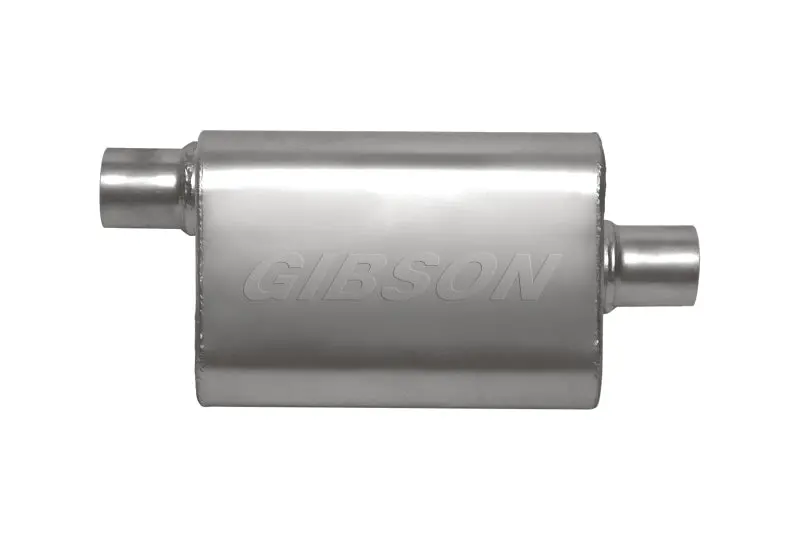 Gibson Cft Superflow Stainless Steel Offset/Center Oval Muffler – 4" X 9" X 13", 2" Inlet / 2.25" Outlet 1